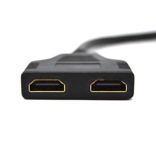 כבל מפצל HDMI זכר ל- 2 HDMI נקבה